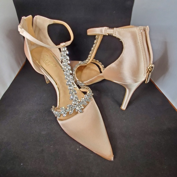 Badgley Mischka Shoes - Badgley Mischka Meena Crystal Embellished T-Strap